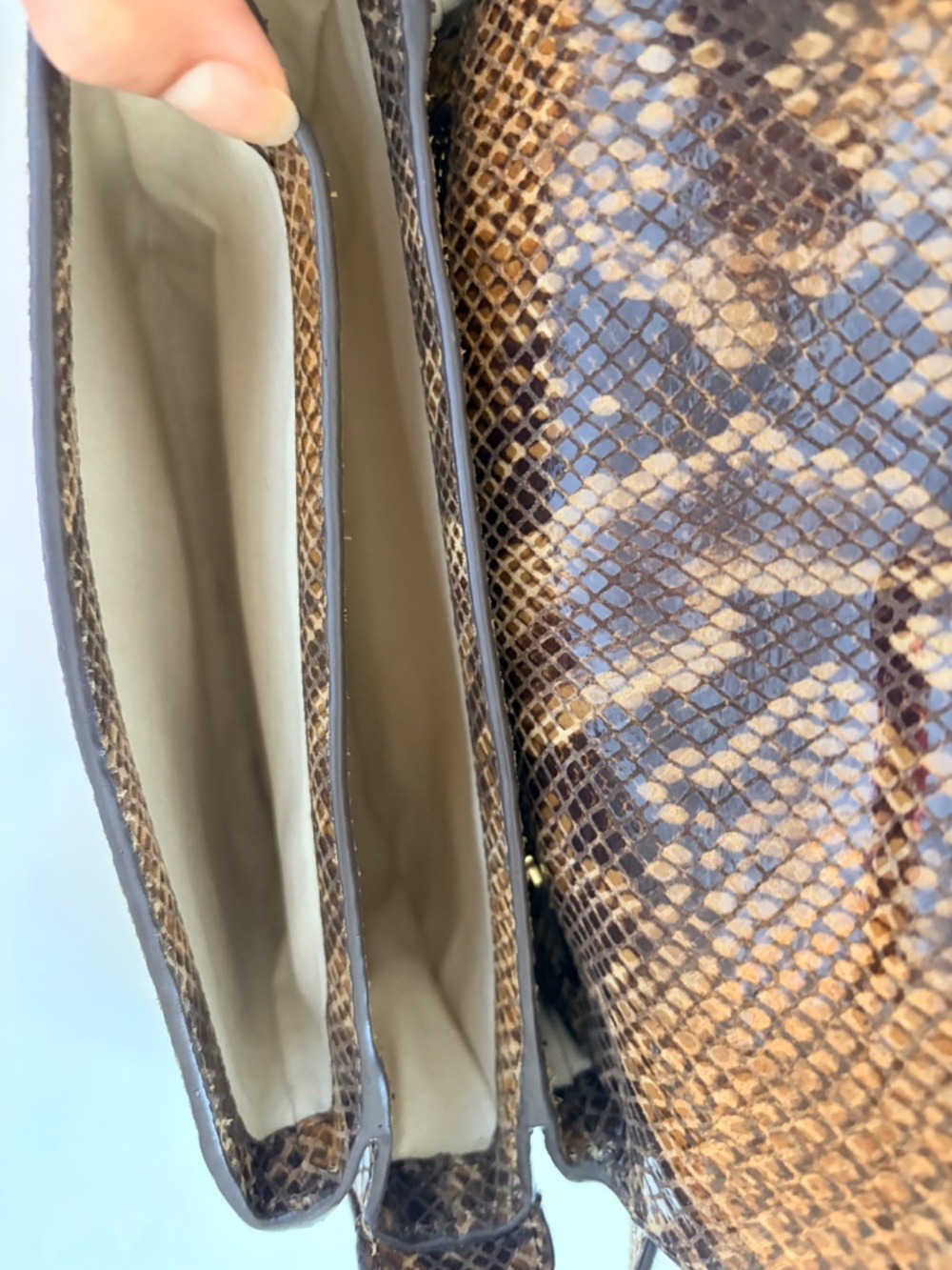 SOEUR Paris Snake Embossed Leather Crossbody Bag French Designer Matching Belt A - Picture 5 of 11